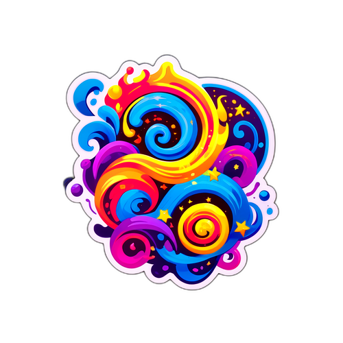 Isang Makulay na Sticker ng Labanan ng 'Fever' at 'Mystics'