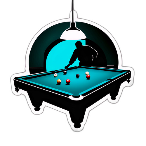 Autocollant mystérieux du joueur de billard