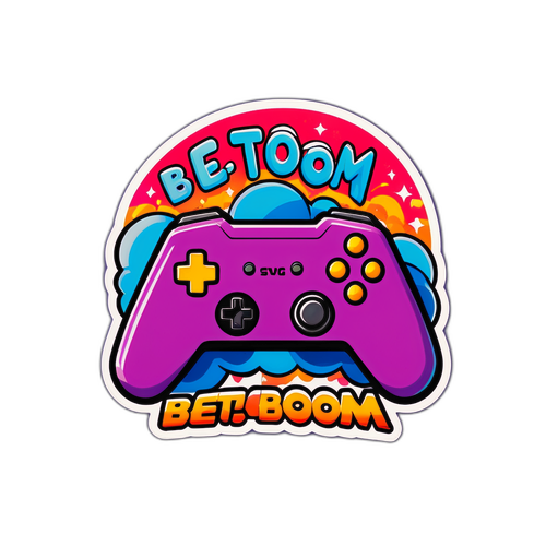 Стикер с игровым контроллером и надписью 'BetBoom Battle'