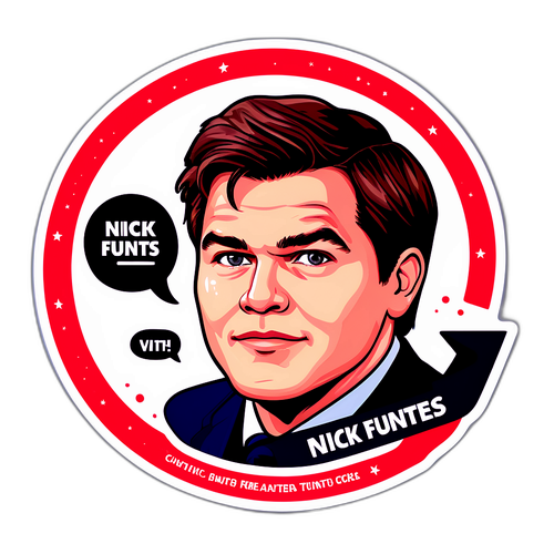 Politisk klistermärke av Nick Fuentes