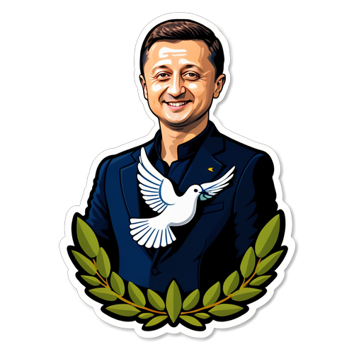 Volodymyr Zelensky: Il Leader della Libertà con Simboli Iconici di Democrazia!