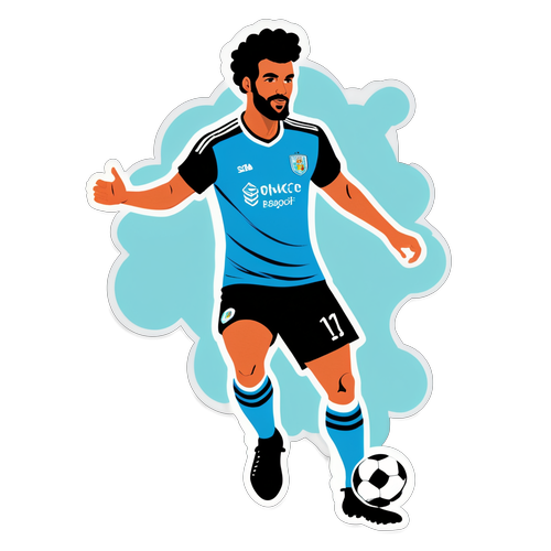 Stiker Elkan Baggott dalam Jersey Sepak Bola