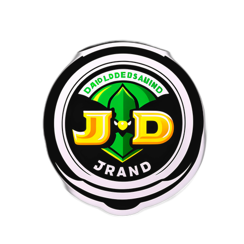 Autocollant de la marque JD avec un design moderne et urbain
