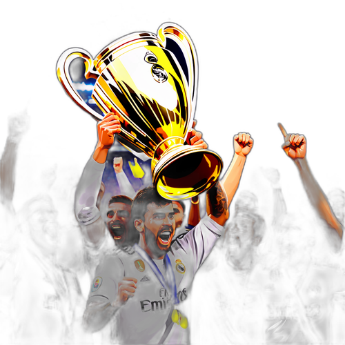 A Real Madrid játékosok a kupát emelik