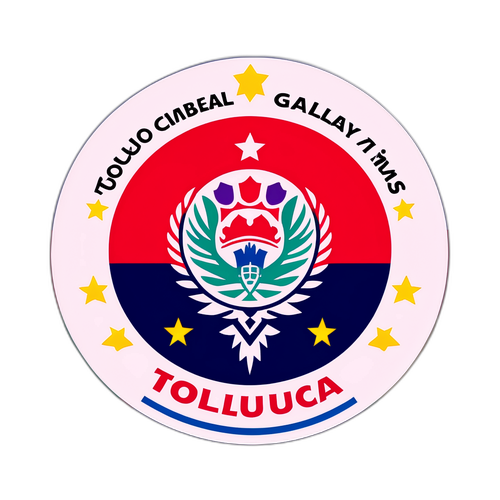Colorful Emblem Sticker for Toluca vs Galaxy