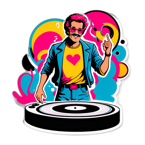 Retro 80's Pat Krimson Sticker