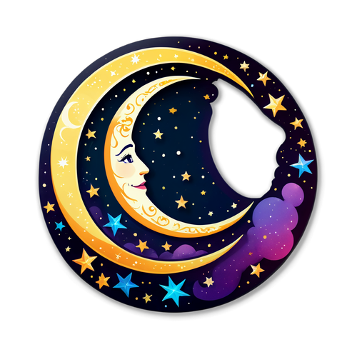 Enchanting Celestial Moon and Stars