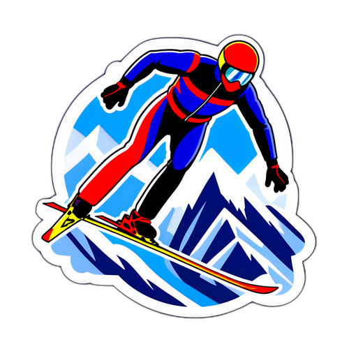 En skihopper i luften