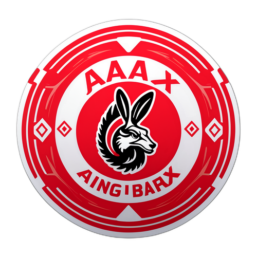 Thiết kế nhãn dán với logo Ajax theo phong cách hiện đại và trẻ trung