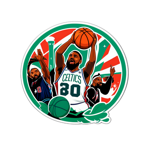 Calcomanía de baloncesto y música