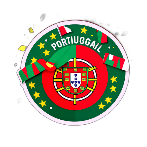 Sticker festiv dedicat echipei Portugaliei