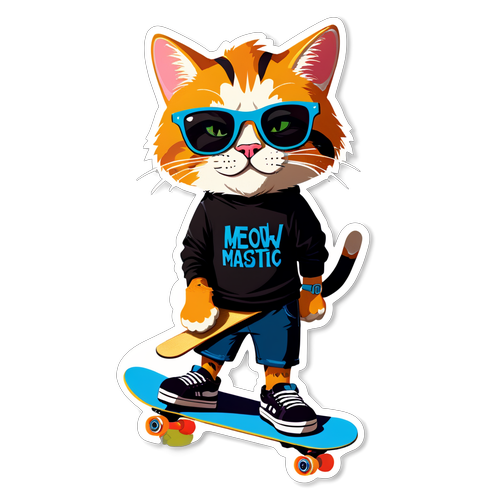 Kucing Keren Beraksi: Temui "Meowtastic" yang Membuat Skateboardmu Lebih Stylish!