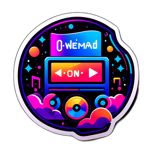 Adesivo moderno a tema streaming