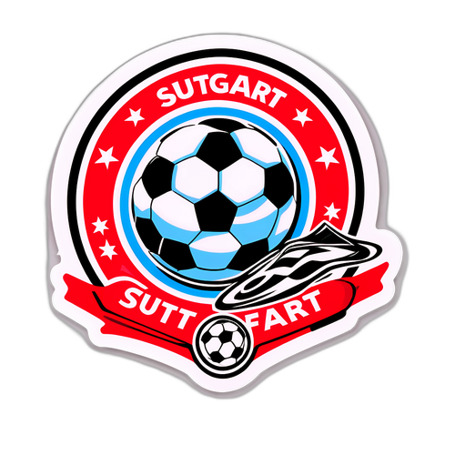 Sticker ya Mpira wa Miguu ya Stuttgart