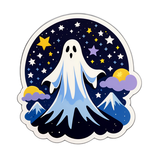 Φάντασμα του Yotei με σύννεφα και αστέρια