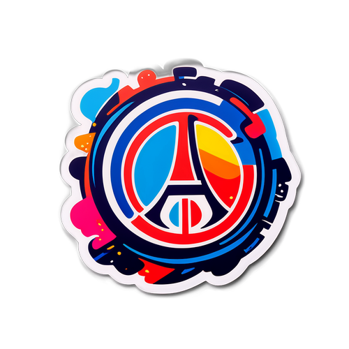 Stilig PSG-logo med gatekunstdesign