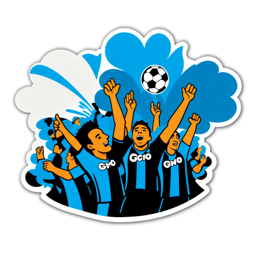 Futebol em Cores! Presencie a Emoção do Clássico Grêmio x Vasco com Este Incrível Adesivo!