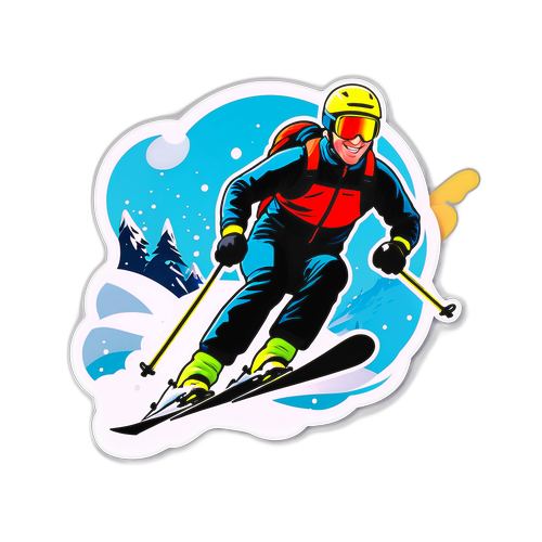 Ein dynamisches Bild von Alex Vinatzer beim Skifahren