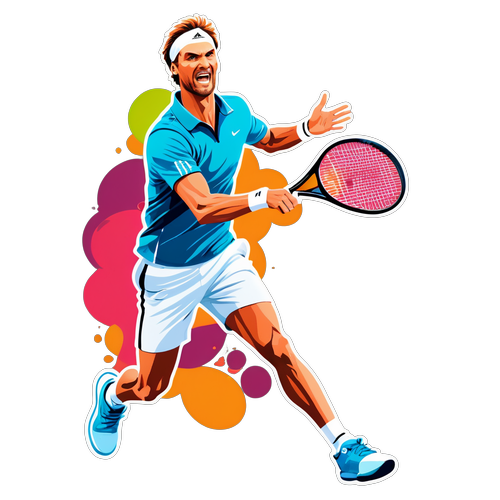 Holger Rune i action på tennisbanan