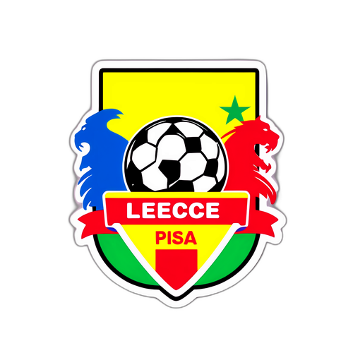 Sticker cu atmosfera de meci Lecce - Pisa