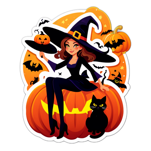 现代风格万圣节贴纸