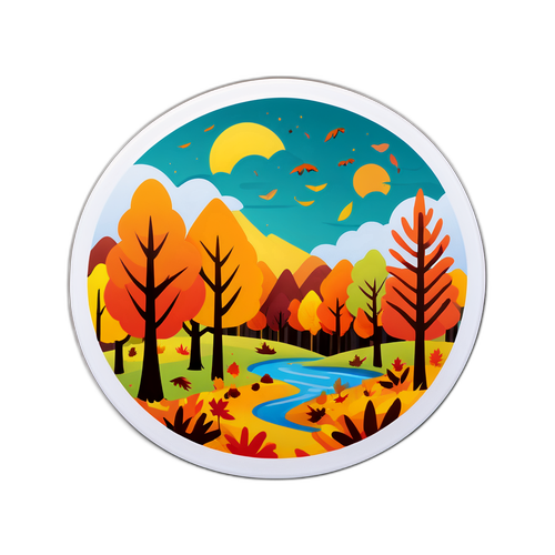 Эмблема природы в осенних тонах