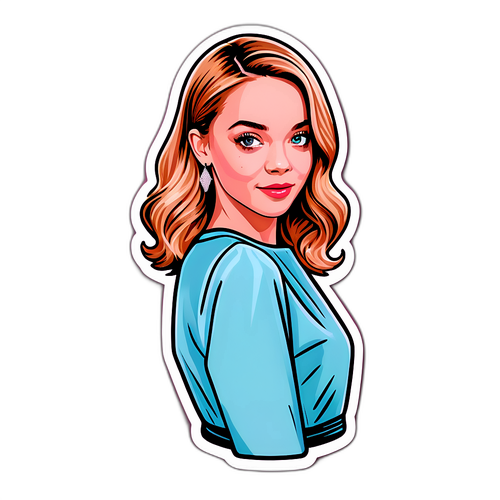 Stylowy naklejka Sydney Sweeney w glamour na premierze filmu