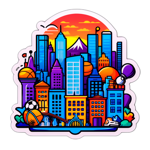 Gambaran Langit Kota yang Cerah