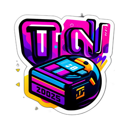 Modern at Abstract na Sticker na Nagdiriwang sa TI 2025