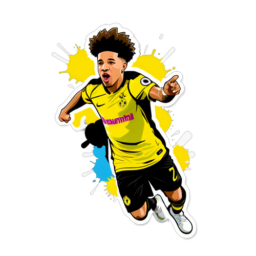 Jadon Sancho Sticker: Få Dit Spillestil til at Skinne med Gademaleriets Vibes!