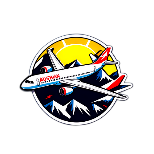 Flugzeug über den Alpen