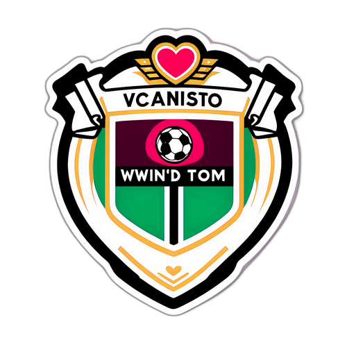 สติ๊กเกอร์โลโก้ทีมฟุตบอล Santos พร้อมข้อความ 'ชนะใจด้วยการเล่นที่ดี'