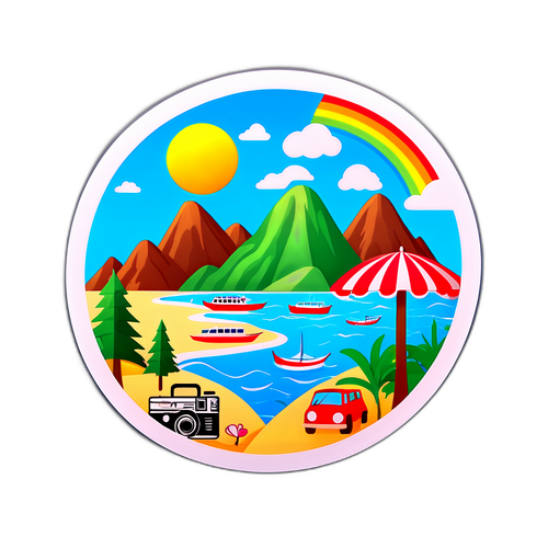 99旅行貼紙：美麗旅行瞬間