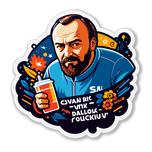 Уникальная наклейка с Славой Поруковым