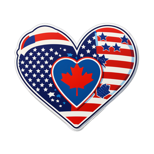 Hockey United Heart Sticker