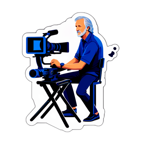 James Cameron pe platoul de filmare