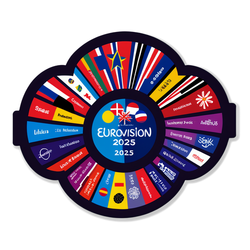 Sticker cu predicțiile pentru Eurovision 2025