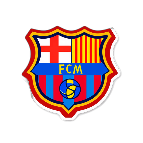 Logo Barcelona với câu nói 'Đội bóng yêu thích của tôi'