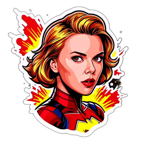 Scarlett Johansson Superhero Sticker