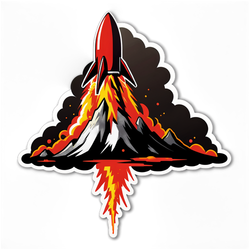 火山喷发红火箭