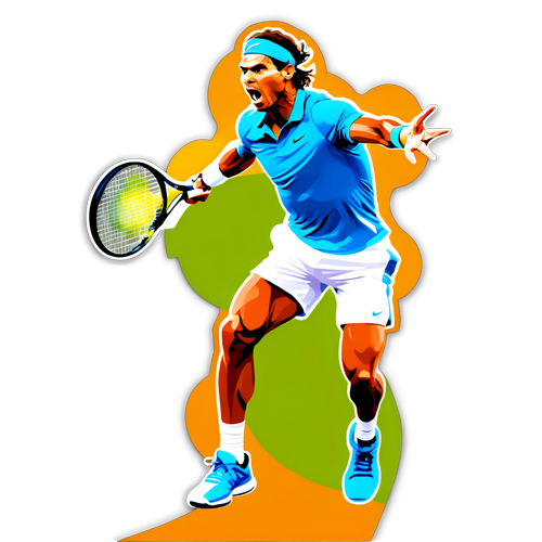 Fang Energien! Nadal Serverer Som Aldrig Før – Perfekt Klistermærke Til Tennisfans!