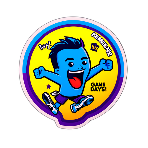 Sticker ya Watu Wakiushangilia katika Mechi ya Premier League