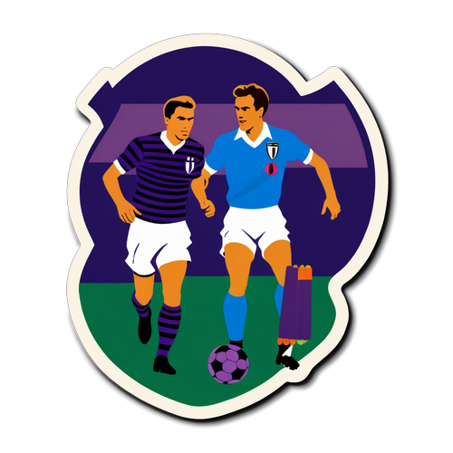 Sticker Retro Fotbal Fiorentina și Inter