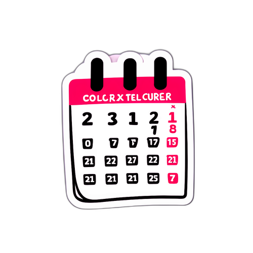 かわいい税務申告シーズンのヒントカレンダーステッカー