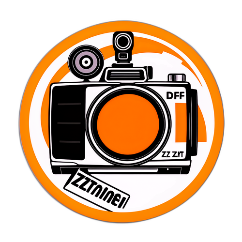 Sticker mit ZDF-Logo und Fernsehkamera