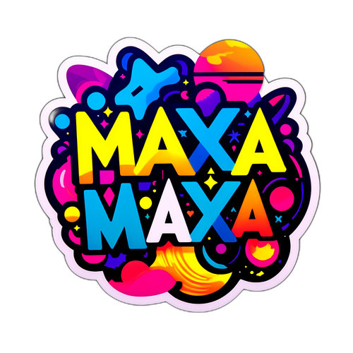 Moderní grafická nálepka pro 'Maxa'