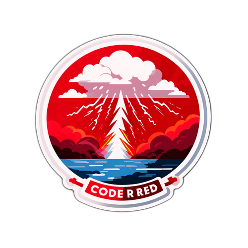 Code Red Waarschuwingssticker