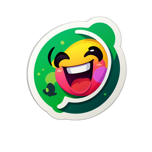 Samolepka s logem WhatsApp jako emoji