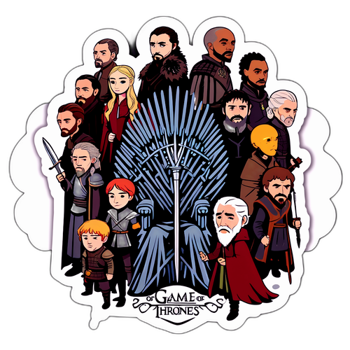 Наклейка с персонажами из Игры Престолов
