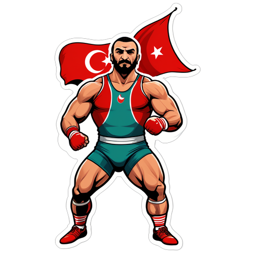 Türk Güreşinin Simgesi: Süleyman Karadeniz'in Gücüyle Renklenen Sticker!